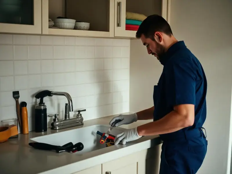 Plumbing contractor at work in South King County, WA